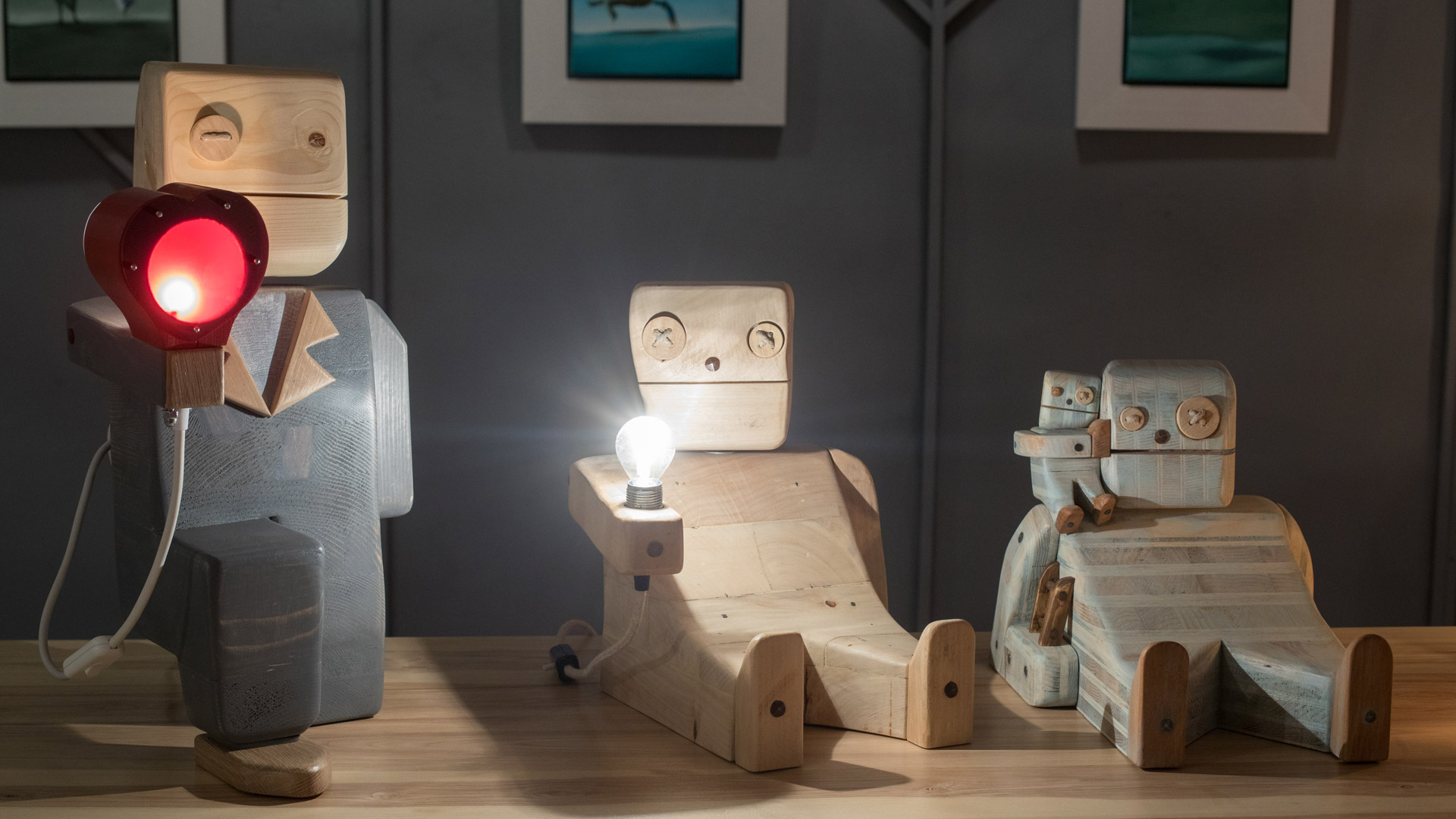 Pupezzi di legno trio 14